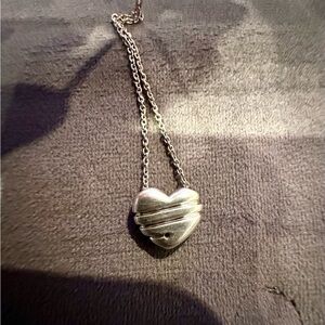 Vintage Tiffany Heart Pendant Necklace